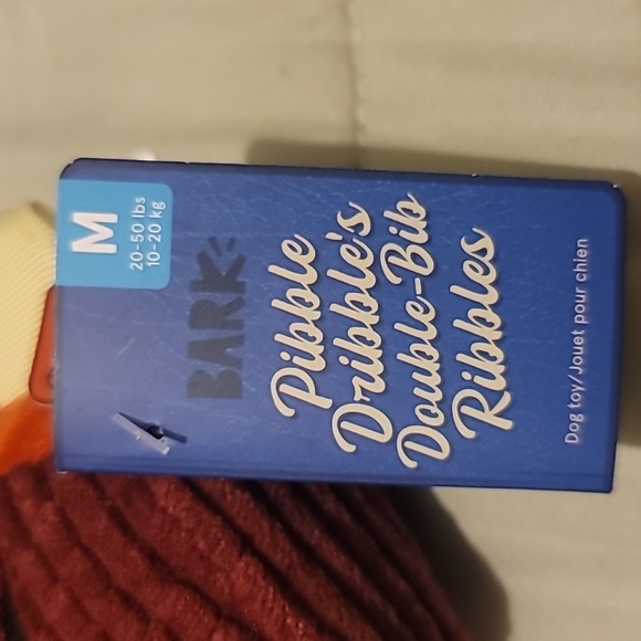 BARK PIBBLE DRIBBLE’S DOUBLE-BIB RIBBLES DOG TOY medium - Picture 3 of 4